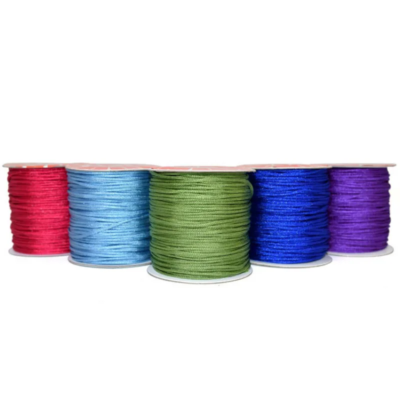 2018 1.5MM 45m/Spool Macrame Rope Satin Rattail Nylon Cords/String Kumihimo Chinese Knot Cord DIY Bracelet Jewelry Findings Jewelry Findings