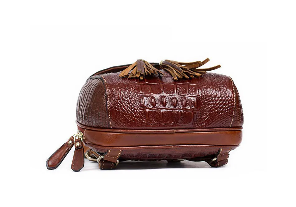 SUWERER женский рюкзак из натуральной кожи, роскошные женские сумки, дизайнерские сумки, женский рюкзак, Модный узор «крокодиловая кожа»