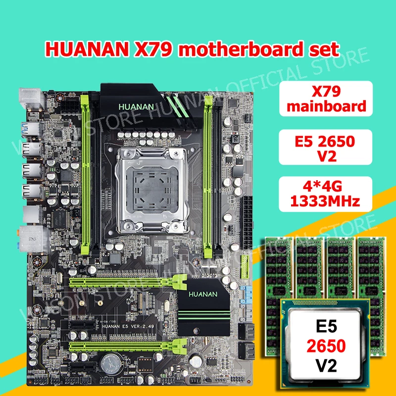 HUANAN ZHI X79 motherboard CPU RAM bundle discount motherboard with M.2