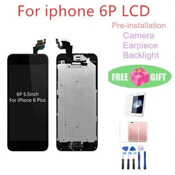 

1Pcs AAA Full Assembly LCD Screen for iPhone 6 Plus 6P LCD Display Touch Digitizer Replacement Pantalla with Home Button Camera