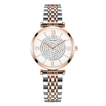 

Gypsophila Diamond Fashion Trends Quartz Wrist Watch Leisure Brand Watches for Women Stainless Steel Band Women Clock Hot Buckle