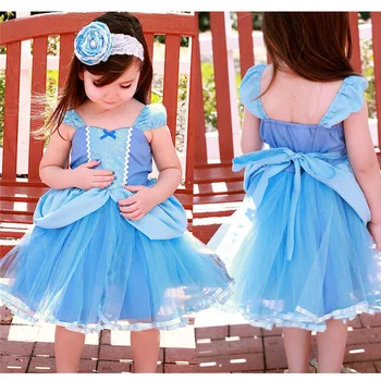 

2018 Christmas Girls Baby Princess cinderella dresses Kids Party Costume Summer A-Line Sleeveless dress Vestidos Clothers