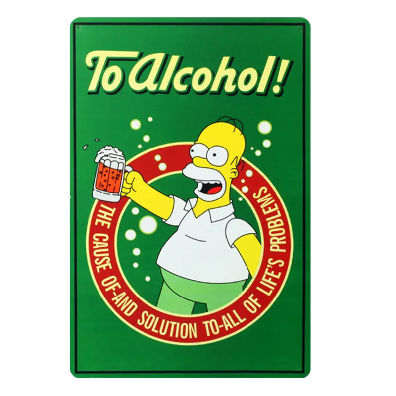 Duff пиво к спирту индивидуальный металлический знак плакат есть больше пончиков настенные наклейки в винтажном стиле украшения дома YQZ080 - Цвет: NEW0050