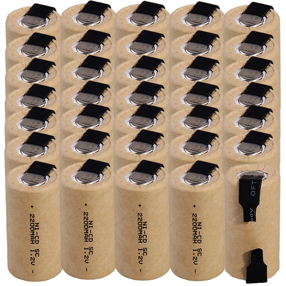 

Lowest price 35 piece SC battery 1.2v batteries rechargeable 2200mAh nicd battery for power tools akkumulator