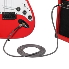 1 pc 6.35 gold-plated guitar line electric guitar cable high-end woven mesh guitar audio cable 3m