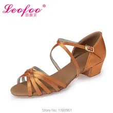 Kinder Tanzschuhe Latin dance schuhe Partei schuhe Kinderschuhe ferse 3,5 cm Tiefe Farbe der haut satin großverkauf der Fabrik L7