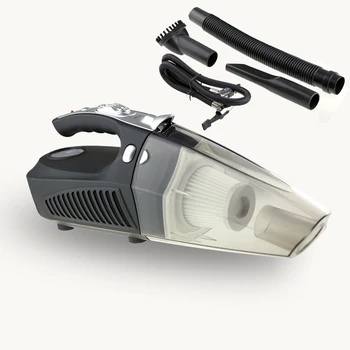 

4-in-1 Car Vacuum Cleaner Multi-function with Tire Inflator Tire Pressure Gauge Led Light 100W Handheld