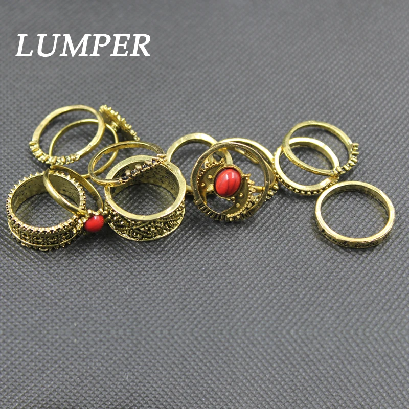 

LUMPER 13 pcs/ lot Stainless Steel Ring Band Bride Princess Wedding Engagement Ring 1012