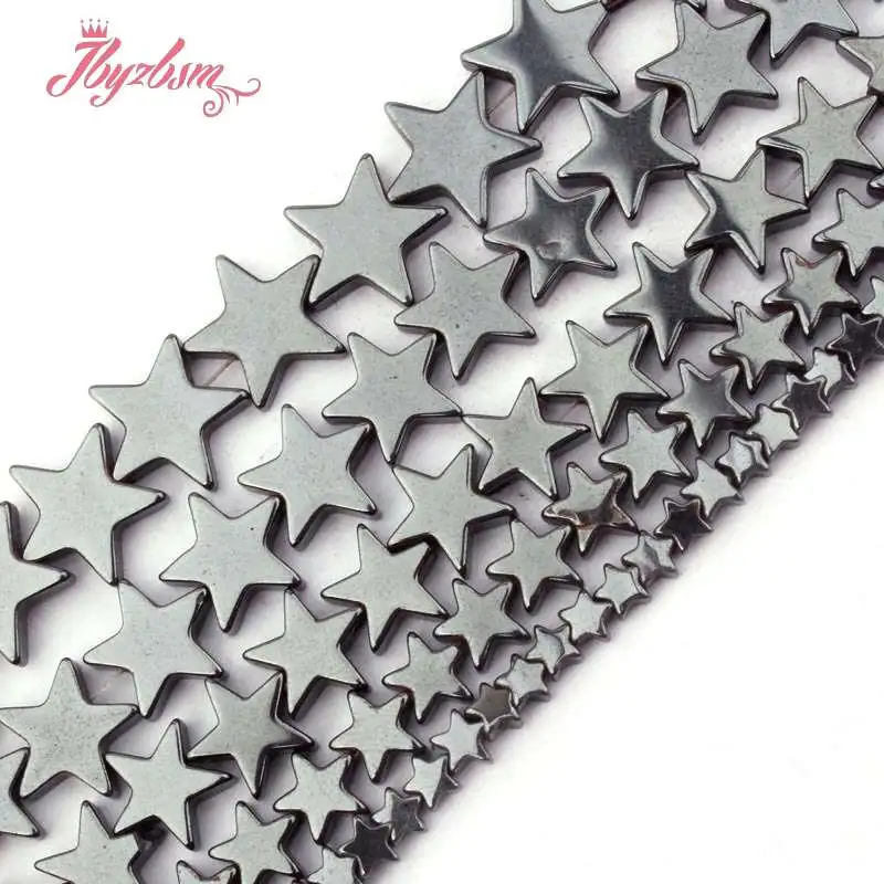 

Free Shipping 4-10mm Natural Star Shape Hematite Gem Stone For DIY Necklace Bracelet Jewelry Making Spacer Loose Beads 15"/ Lot