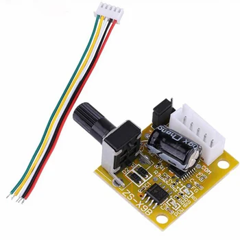 

DC Brushless Motor Regulator 5-12V 1.5A 15W 0%-100% PWM Speed Controller BLDC Driver Board Three Phase No Hall Motor Governor
