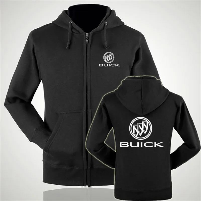 Zipper Hoodies Buick logo Printed zipper Hoodie Fleece Long Sleeve Jacket Sweatshirt | Мужская одежда