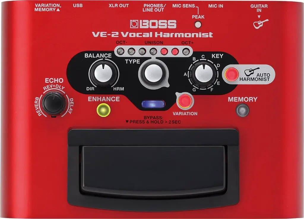 

Boss VE-2 Vocal Harmonist Vocal Stompbox with Effects and Guitar-Driven Harmonies