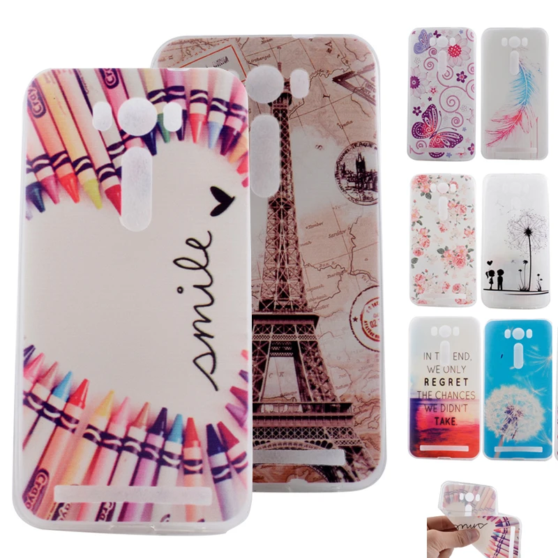 ZE500KL Cases Dream Catcher Feather Cartoon Printed Gel ...