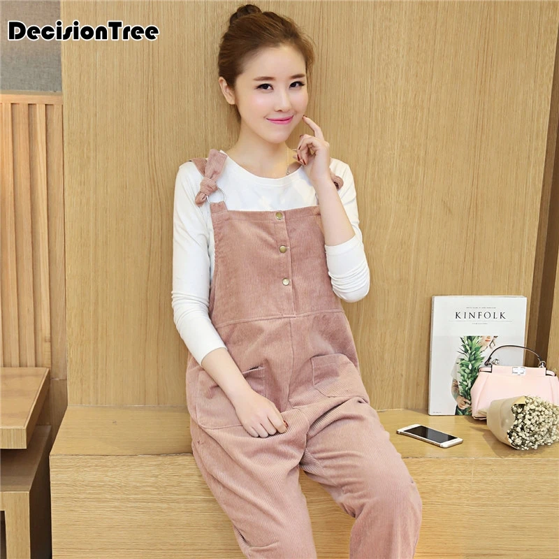 2019 New Pregnancy Clothes Maternity Jumpsuits Corduroy Overalls For 2059