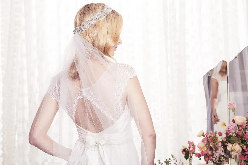 Lace Cap Sleeve Wedding Dresses 2015 Newest Fashion Designs Vestidos De Novia Festa Longo Bow Open Back Long Tail6