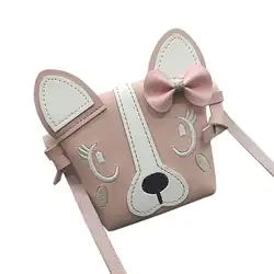 FGGS 3D мини-милый животных, собак бантом дети Crossbody сумка через плечо Повседневное сумка-шоппер
