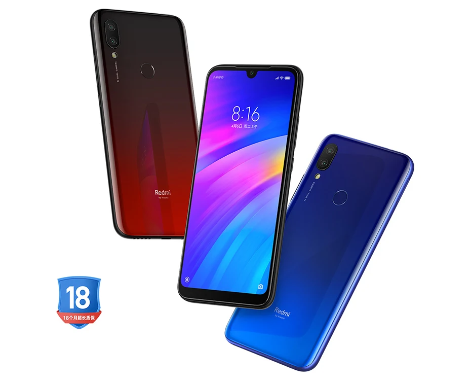 В наличии глобальная версия Xiaomi Redmi 7 3GB + 32GB Snapdragon 632 Octa Core 4000mAh 6,26 "19:9 полный экран 12MP + 2MP мобильный телефон