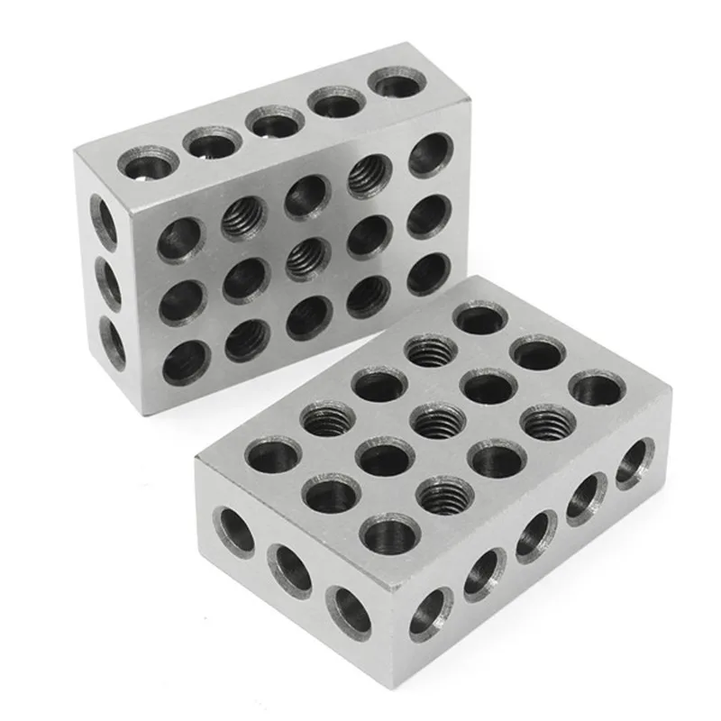 

2pcs 23 holes Precision 75mm Blocks Parallel Clamping Block Steel Block Precision Machinist Milling 0.0001 Inch