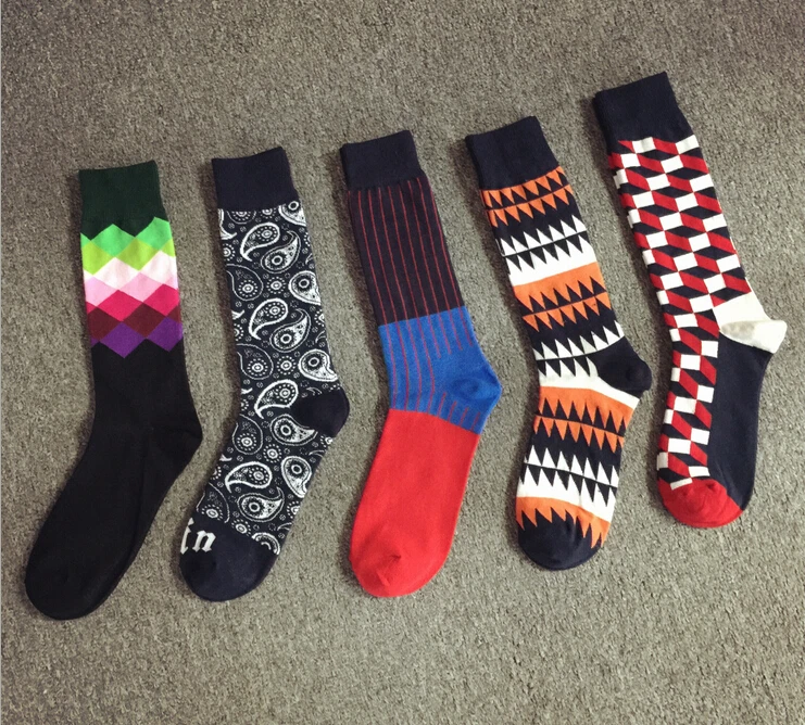 24 шт. = 12 пар, популярные хлопковые корейские носки с надписью «happy socks», фирменные повседневные носки унисекс в консервативном стиле, 24 шт./партия