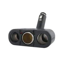 TOYL 3 way Socket Car Cigarette Lighter Splitter Led Adapter Run Multiple Accessories