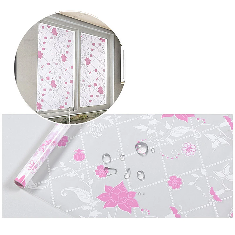 

100 x 40cm PVC Matte Glass Decorative Film Home Bathroom Privacy Waterproof Glass Window Film Sticker