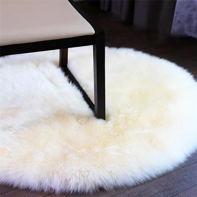 2018 new fashion Soft Artificial Sheepskin Rug Chair Cover Artificial Wool Warm Hairy Carpet Seat Pad  Home Decor Hot Sale C022419