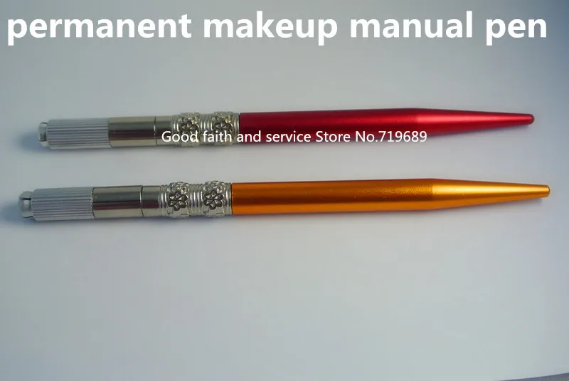 

2pcs New design Alloy Professional Permanent Makeup Manual Eyebrow Tattoo Pen Famous Brand Make You Fashion