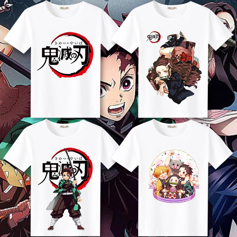 Футболка для косплея Kimetsu no Yaiba Tanjiro мужская повседневная футболка с героями аниме