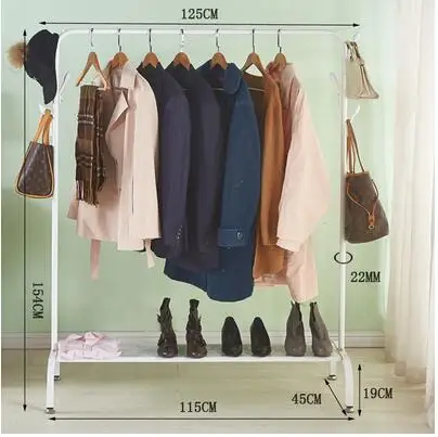 

Floor-standing hangers single-bar clothes rod indoor simple floor hangers home bedroom clothes rack .