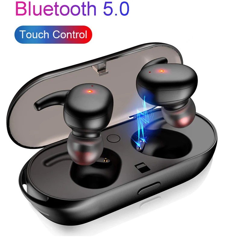 

Bluetooth Earphone 5.0 Mini TWS Wireless Headset Touch Control Sport Ear Stereo Cordless Earbuds with Charging box Auriculares