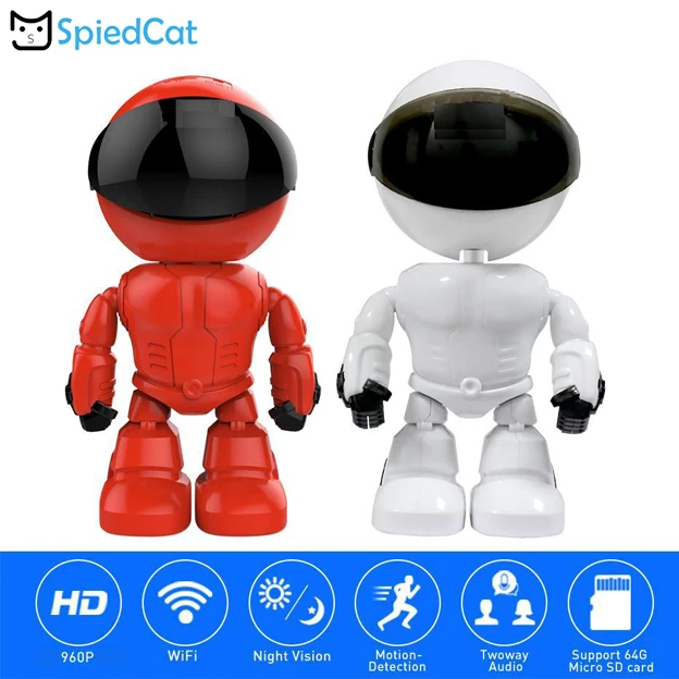 

960P HD Mini WIFI IP Smart Robot Camera Two-way Voice Recording Alarm Night Vision Home Care Baby Monitor For Android iOS phone