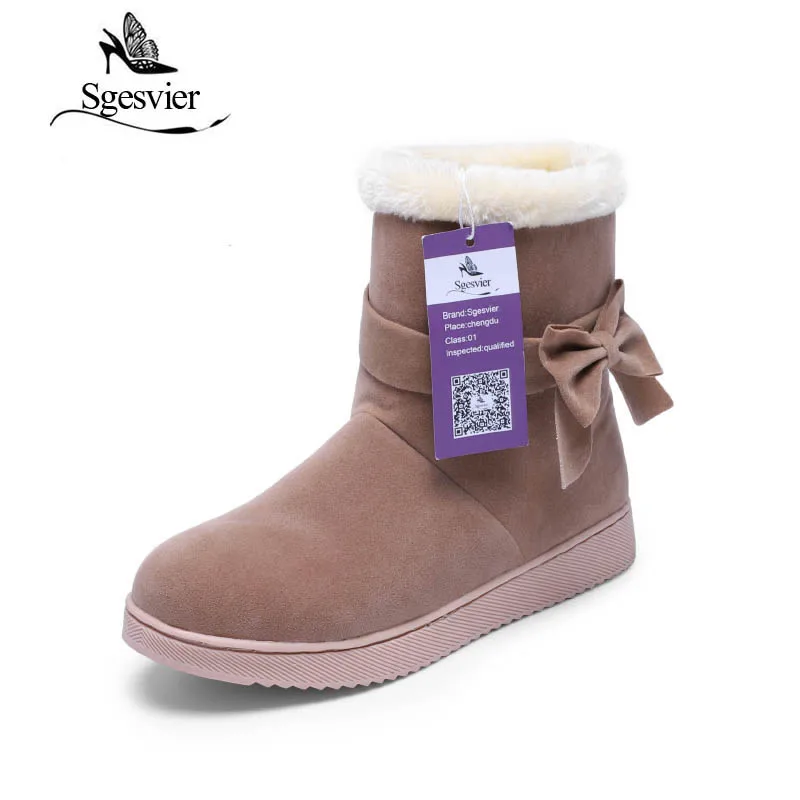 flat heel snow boots