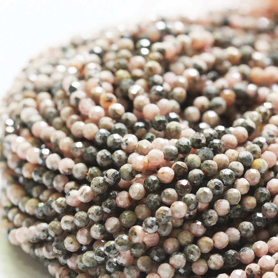 

Full Strand Hand Faceted Natural Semi-Precious Stone Beads (1H2)
