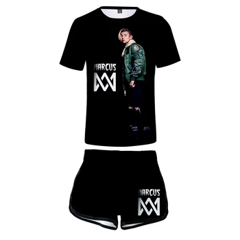 

MARCUS&MARTINUS two piece set Women t shirt New 3D design Oversize Navel short sleeve and Short Dragon ball Pants Summer Set