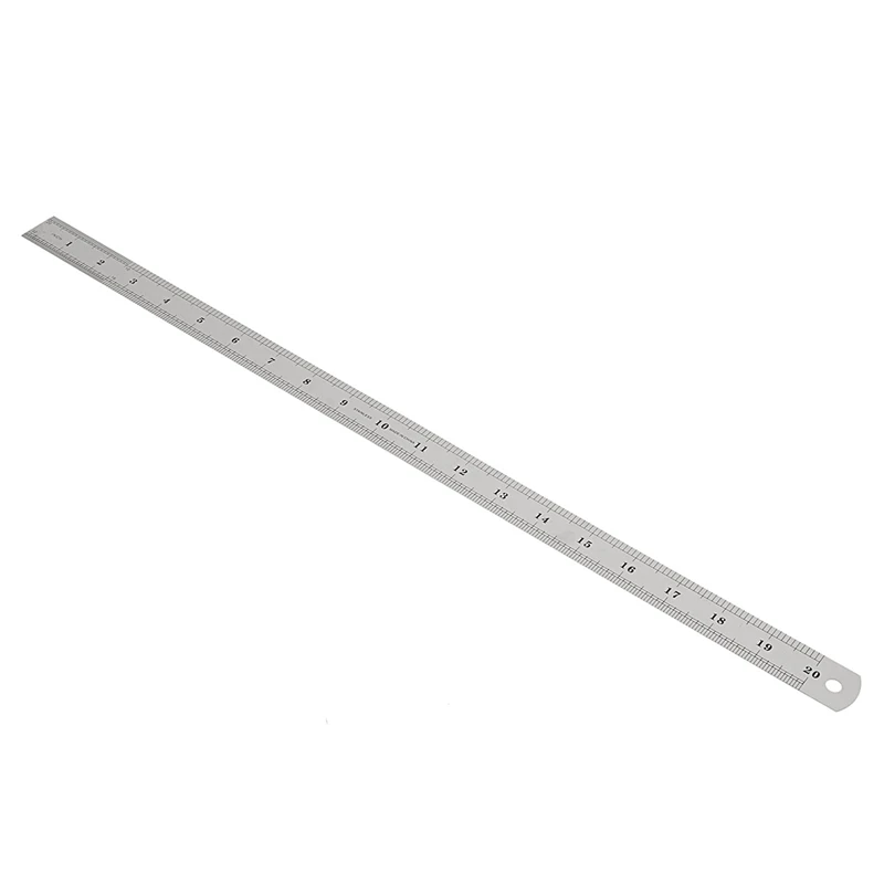 Kicute 1 шт. 50 см стандартная двойная боковая шкала из нержавеющей стали прямая Линейка, измерительный инструмент высокого качества офисные