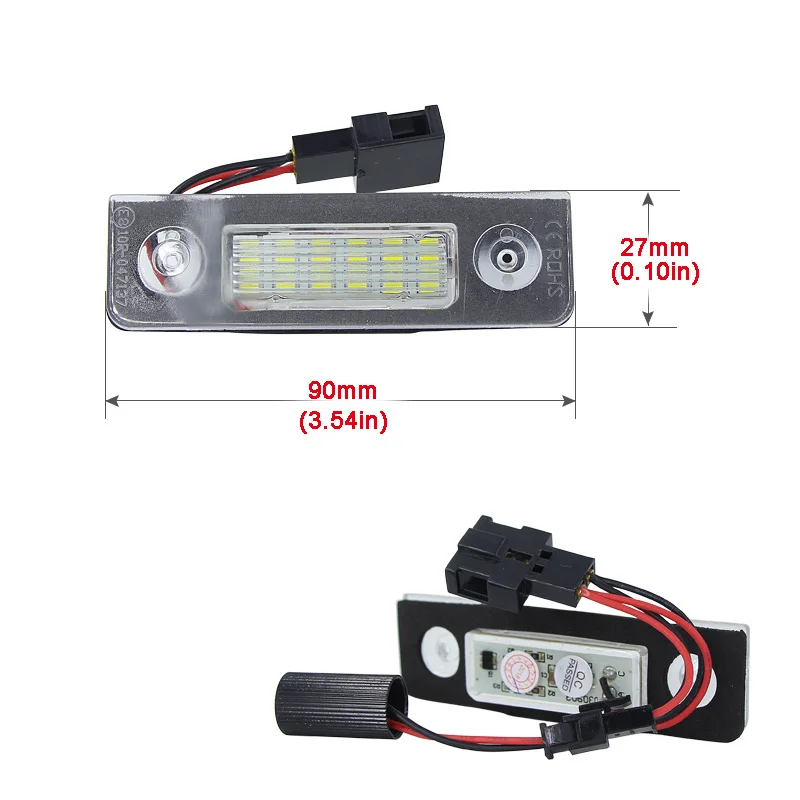 LED CANBUS номерной знак огни номер для VW Skoda Octavia ll подтяжка лица 09-12; подтяжка лица 2003-2012; Roomster 5J 2006-2010