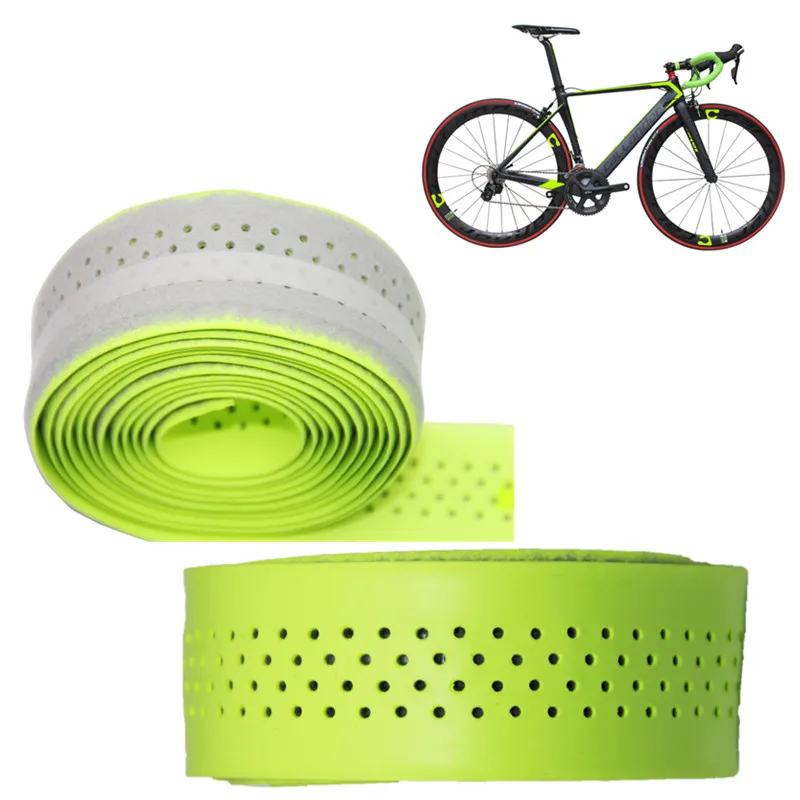 buy Road Bike Handle Bar Tape High Quality Colorful Cycling Belt Bicycle Cork bar Wrap +2 plug