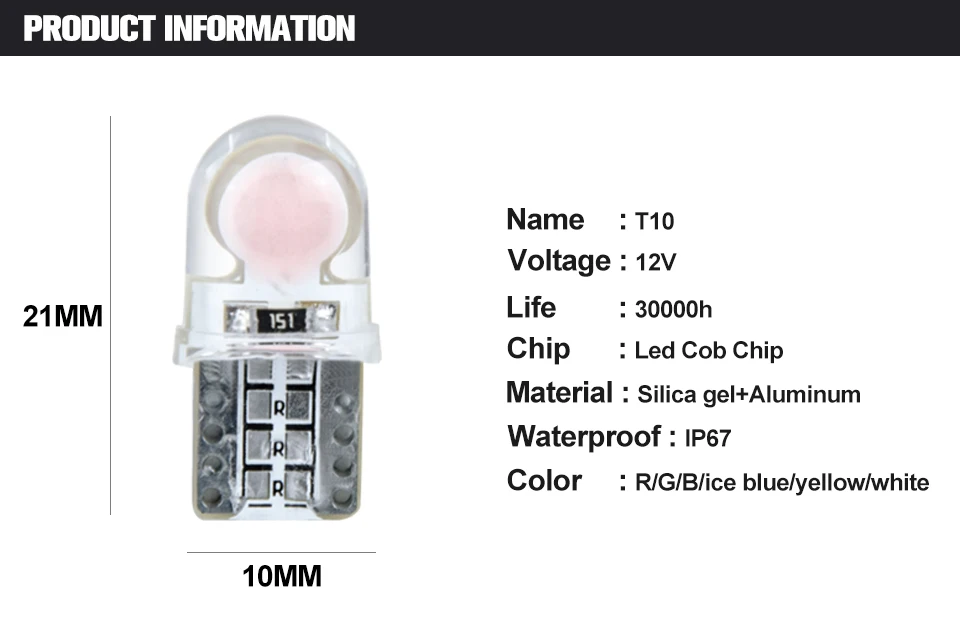 T10 LED W5W LED Bulbs_07
