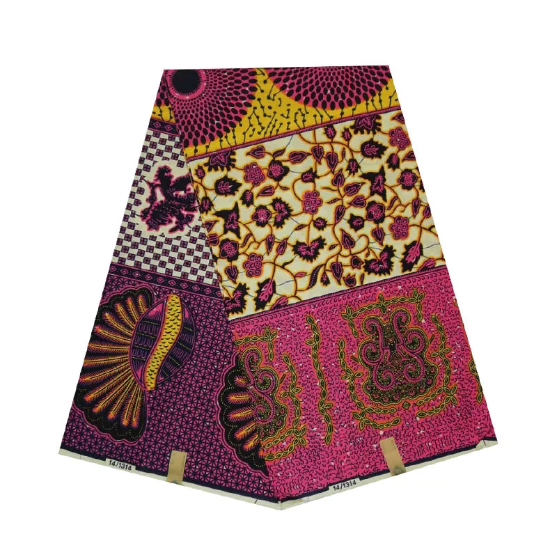 Высокое качество Африканский Воск принты ткань воск хлопковый последний дизайн в африканском стиле женская обувь Горячая Распродажа в платье ткань - Цвет: Фиолетовый