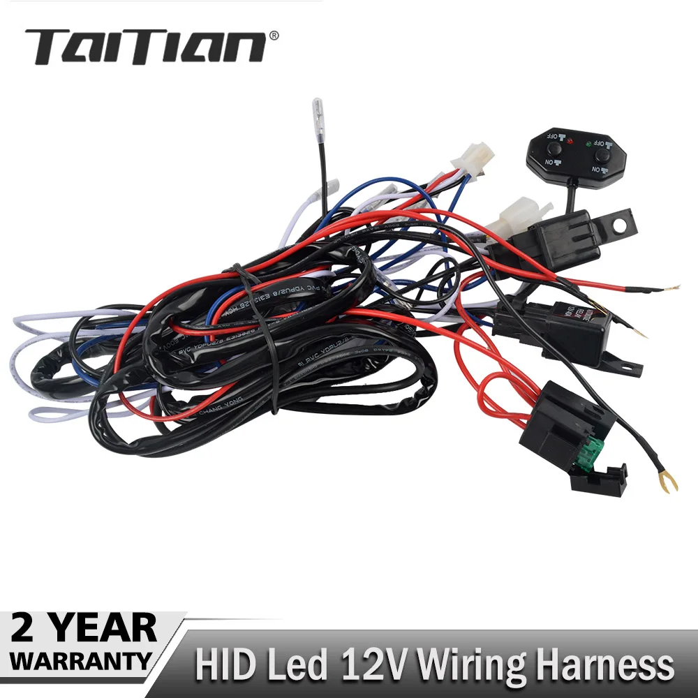 Taitian Led Wiring Harness 3 meters 40A 12V ON/OFF Toggle Harness Work