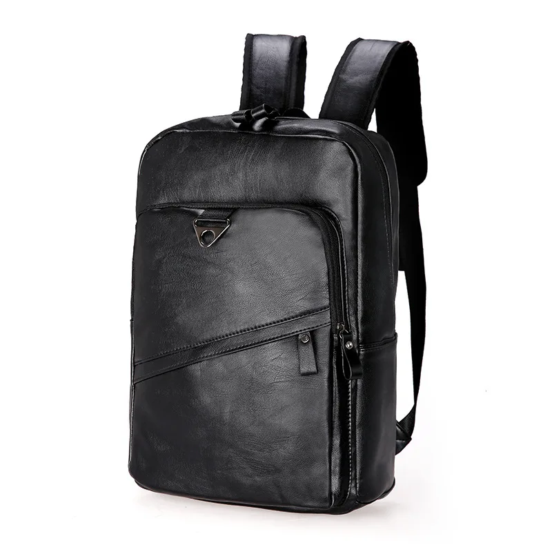 De los hombres de la moda Mochila impermeable de la PU bolsa de viaje de cuero Hombre de gran capacidad adolescente hombre Mochila mochilas para portátiles De los hombres de la moda Mochila impermeable de la PU bolsa de viaje de cuero Hombre de gran capacidad adolescente hombre Mochila mochilas para portátiles
