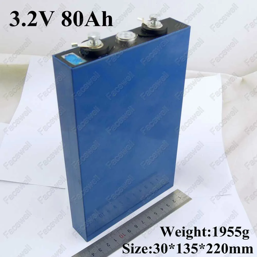 

2pcs New lithium iron phosphate lifepo4 3.2V 80Ah power batteries large capacity for ups inverter battery electric vehicle cells