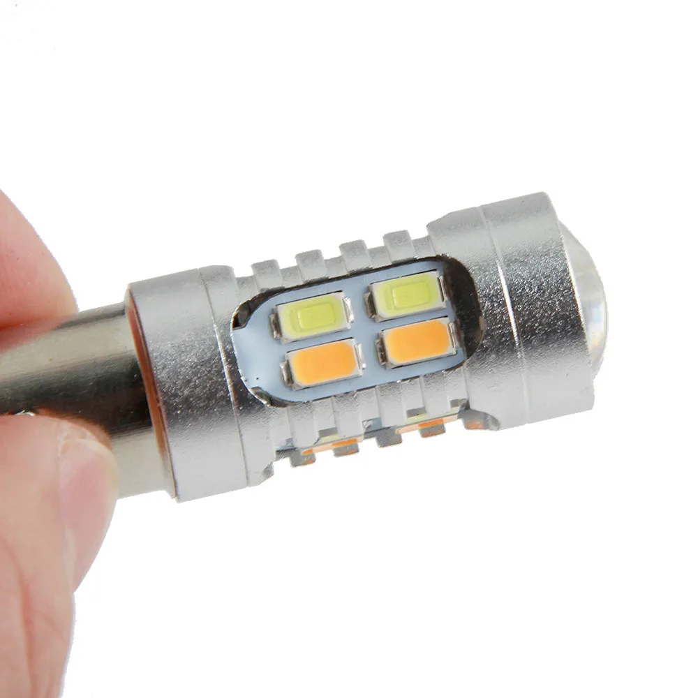 1 шт. 1157 BAY15D 5630 5730 20 SMD Янтарный Белый переключатель светодиодные лампы S25
