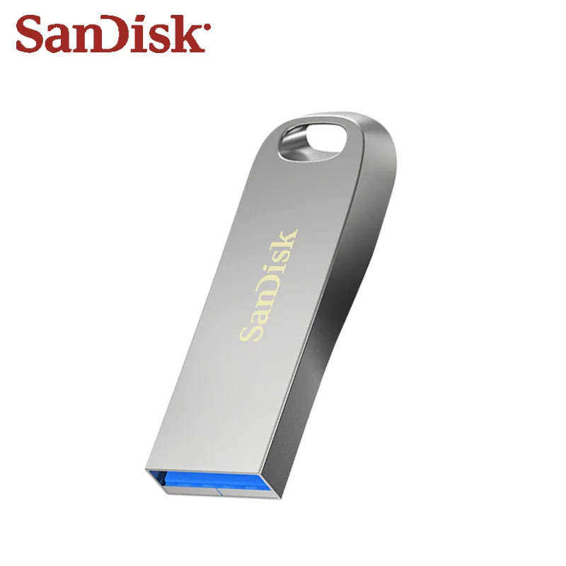 Флеш-накопитель SanDisk Ultra Lux USB 3,1, 16 ГБ, 32 ГБ, 64 ГБ, 128 ГБ, металлическая флешка, карта памяти, u-диск с бесплатным ремешком