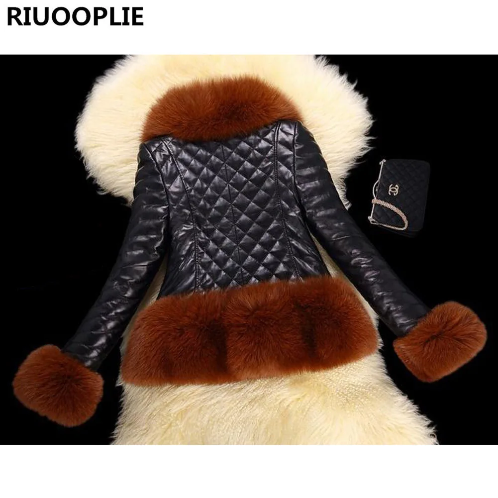 RIUOOPLIE, шуба из искусственного меха, накидка, куртка,, шуба, искусственный мех, искусственный Лисий воротник, короткое пальто