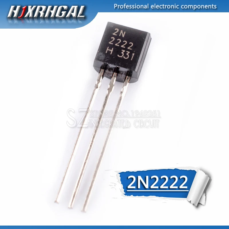 100 шт. 2N2222 2N2222A TO-92 TO 92 тип NPN низкомощный транзистор | Электронные компоненты и