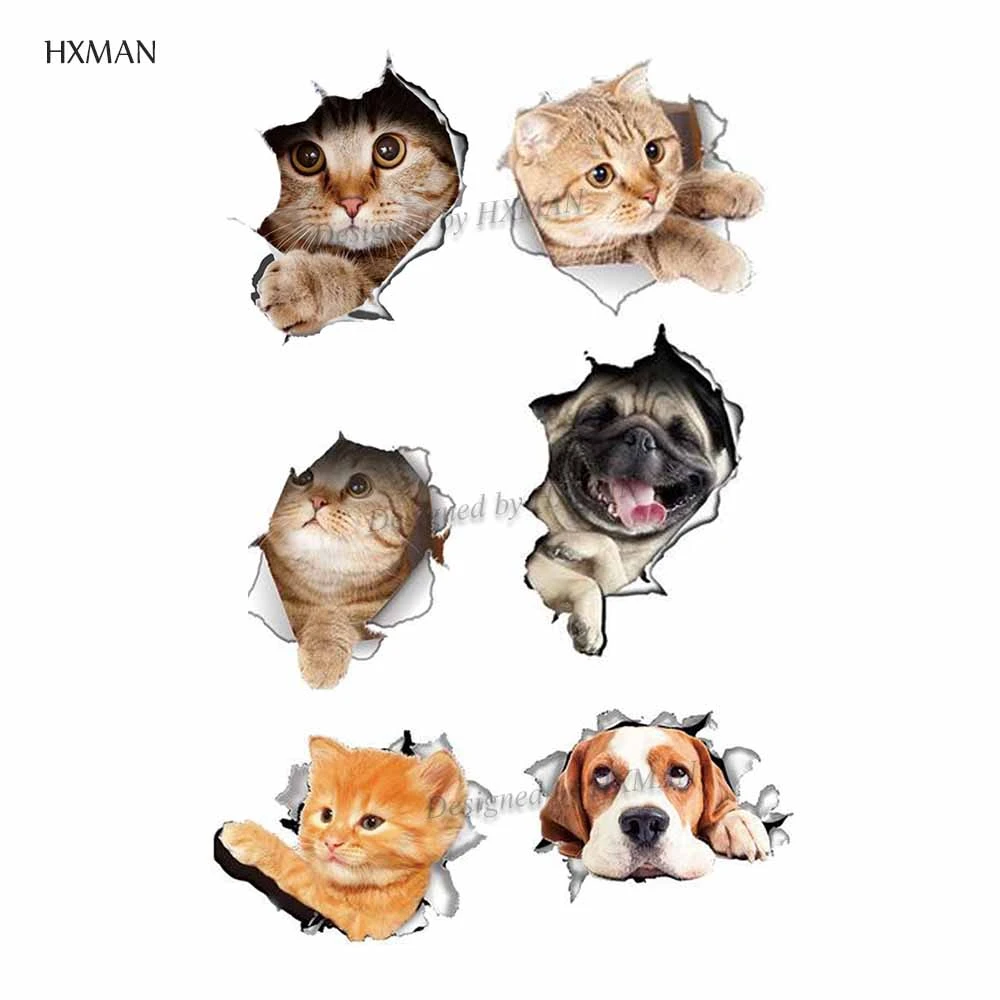 HXMAN Cat временные татуировки наклейки для водонепроницаемых мужчин имитация тутуировок животных 9,8X6 см модные женские наклейки A-159