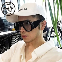 Sella модные Для мужчин Для женщин увеличенные Круглые Солнцезащитные очки Брендовая дизайнерская обувь уникальные популярные очки с градиентными линзами оправа для очков, UV400