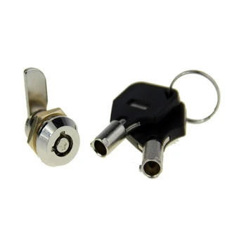 

2Pcs Mini Cam Lock Drawer Tubular Cabinet Lock 10mm Thread Security Furniture Locks With Key For Mailbox Cupboard