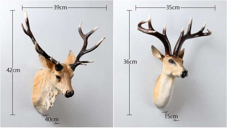 Американская Реалистичная голова оленя, настенная подвесная голова животного, полимерная подвеска, украшение дома, магазин, настенная подвеска, лучший подарок